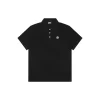 Mxxcler Signature Badge Button Polo T-Shirt (Black/Grey/White)