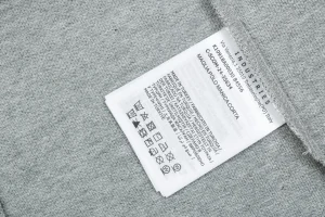 Moncler Signature Badge Button Polo T-Shirt Grey Wash label