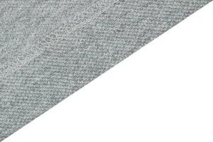 Moncler Signature Badge Button Polo T-Shirt Grey