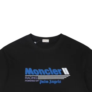 Moncler x Palm Angels Racing Logo Printed T-Shirt Black