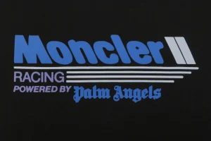 Moncler x Palm Angels Racing Logo Printed T-Shirt Black Front view