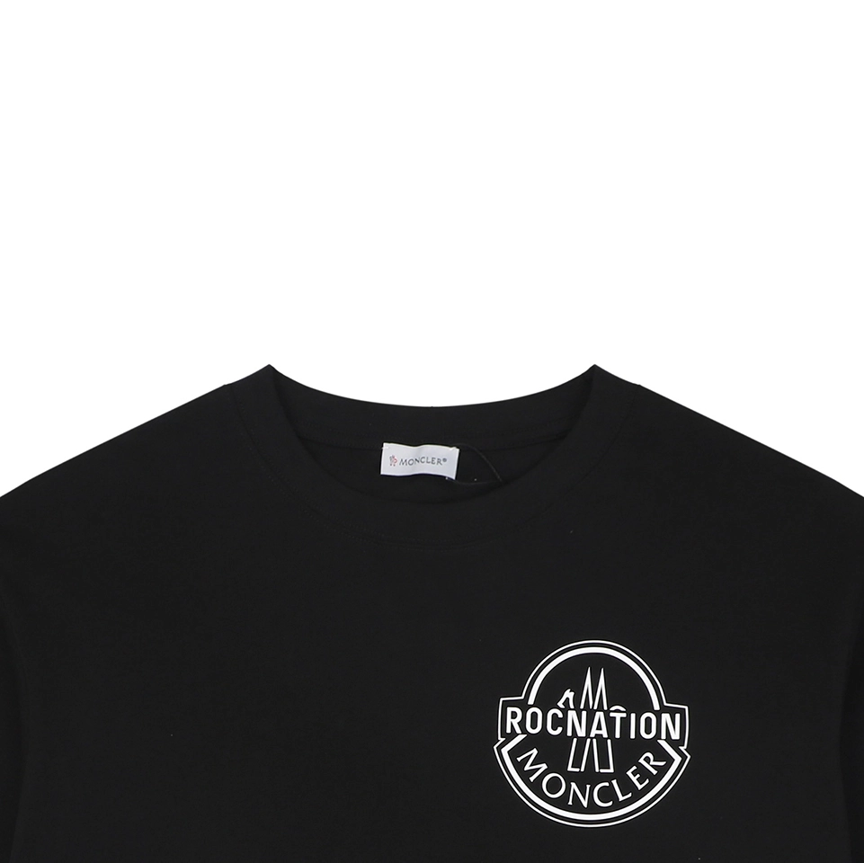Moncler x Roc Nation Logo Print T-Shirt Black