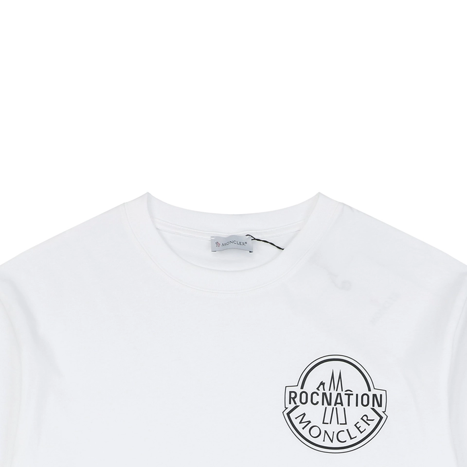 Moncler x Roc Nation Logo Print T-Shirt White