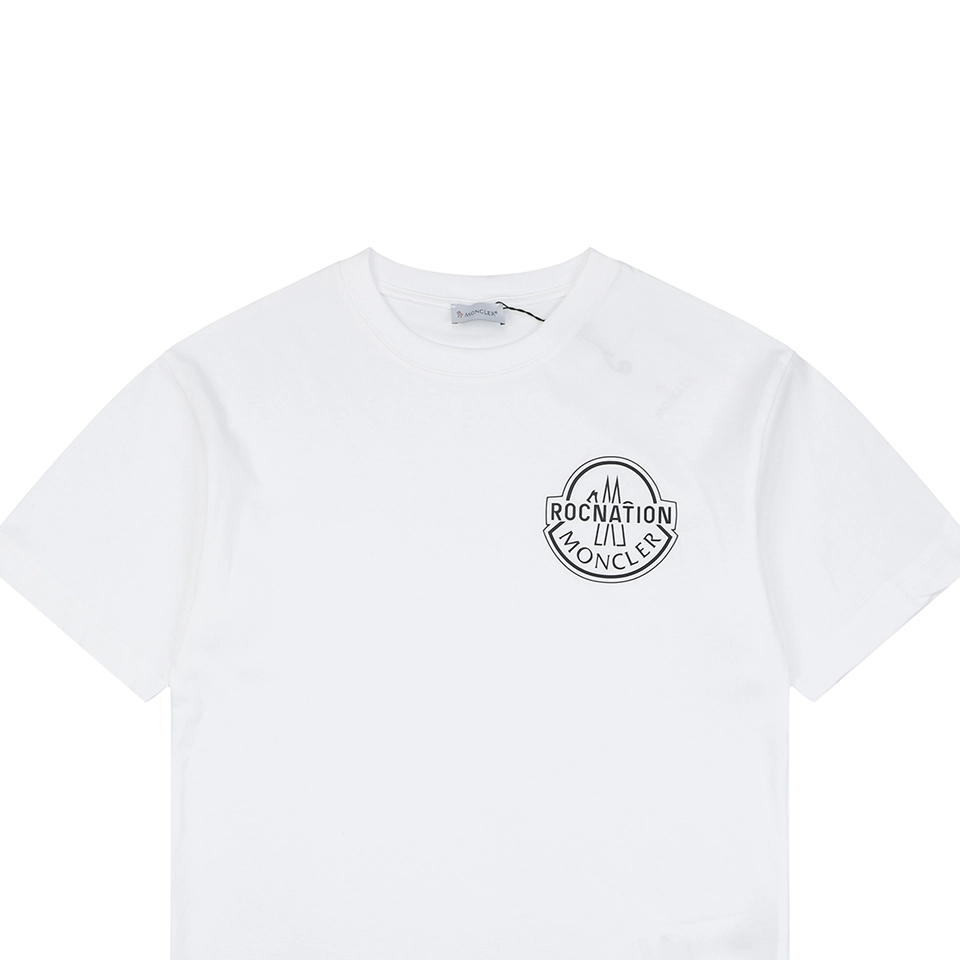 Moncler x Roc Nation Logo Print T-Shirt White