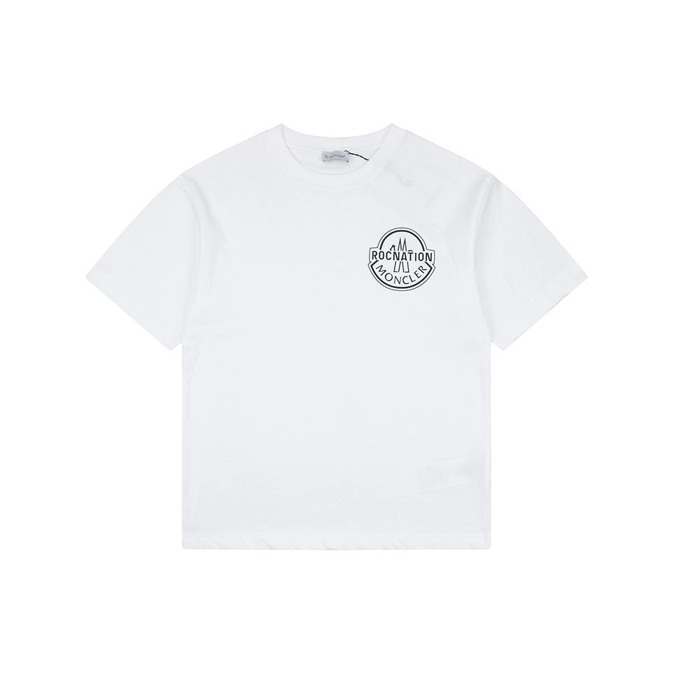 Moncler x Roc Nation Logo Print T-Shirt White Front view