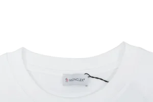 Moncler x Roc Nation Logo Print T-Shirt White Collar