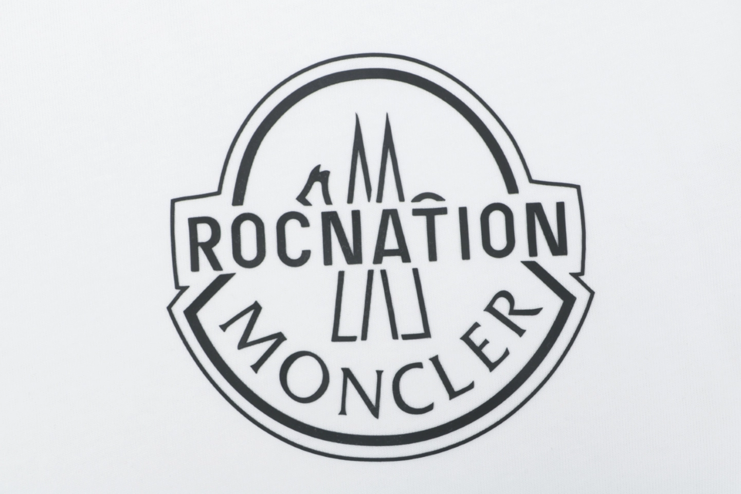 Moncler x Roc Nation Logo Print T-Shirt White Front Brand