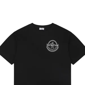 Moncler x Roc Nation Logo Print T-Shirt Black