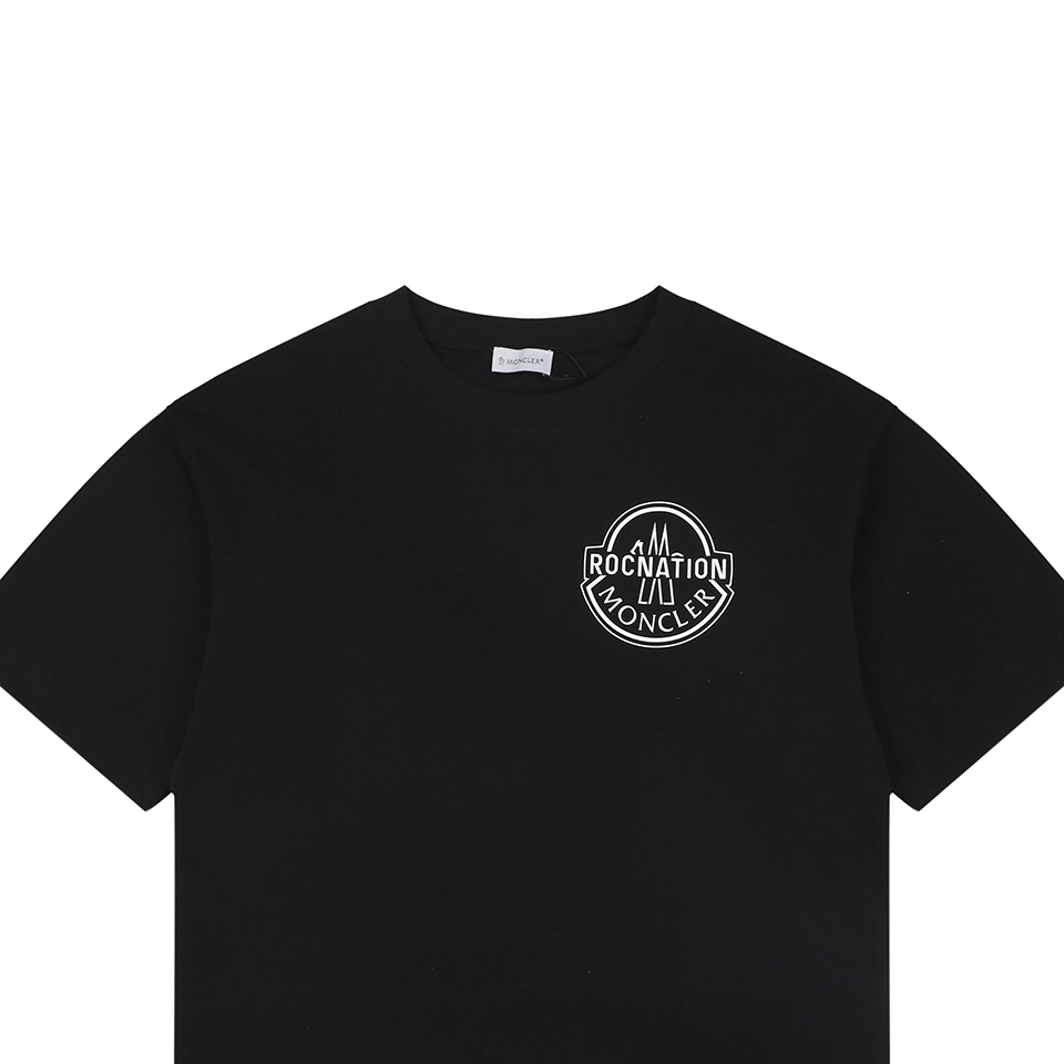 Moncler x Roc Nation Logo Print T-Shirt Black