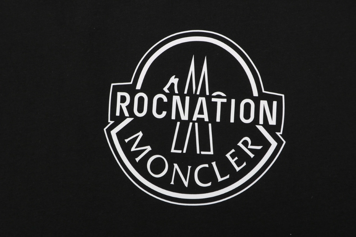 Moncler x Roc Nation Logo Print T-Shirt Black Brand