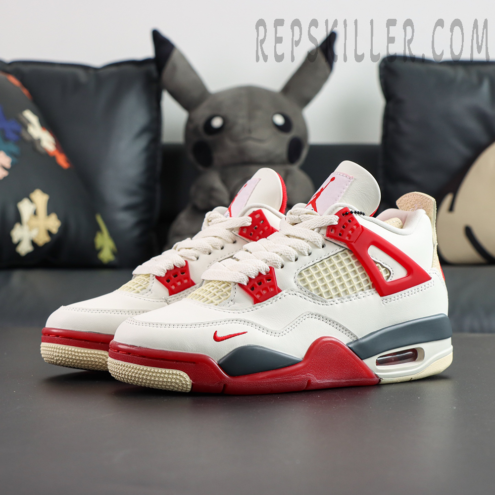 Nigel Sylvester x Air Jordan 4 Retro OG SP “Brick After Brick” pair display with vintage color blocking