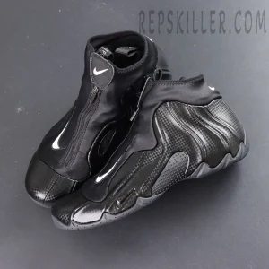 Nike Air Flightposite “Carbon Fiber” top view showing zipper closure and upper details