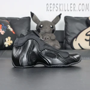 Nike Air Flightposite “Carbon Fiber” lateral profile with sculpted carbon fiber shell