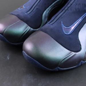 Nike Air Flightposite “Jason Kidd - Mavericks” 2025 toe box detail with metallic iridescent finish