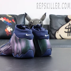 Nike Air Flightposite “Jason Kidd - Mavericks” 2025 rear angle view with sculpted shell profile