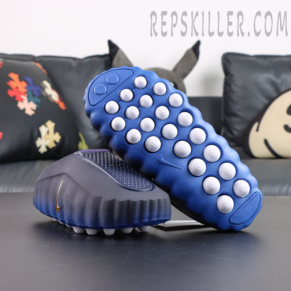 Nike Mind 001 Blackened Blue outsole with white massage nodes