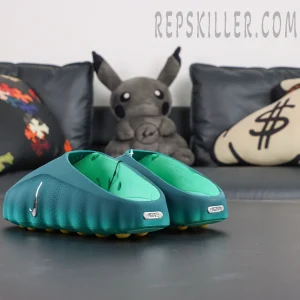 Nike Mind 001 “Geode Teal” rear angle view with gradient teal shell appearance