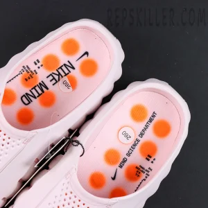 Nike Mind 001 “Pearl Pink” insole detail with Mind Science Department graphic design