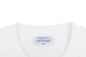 OFF-WHITE “Abstract Arrow” Textured Embroidery T-Shirt Collar