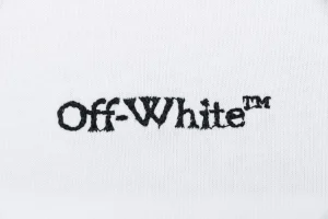 OFF-WHITE “Abstract Arrow” Textured Embroidery T-Shirt Front Brand