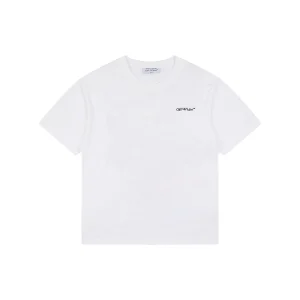 OFF-WHITE “Abstract Arrow” Textured Embroidery T-Shirt Front view