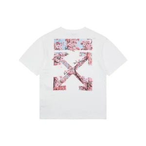 OFF-WHITE Cherry Blossom Arrow Print T-Shirt Back view