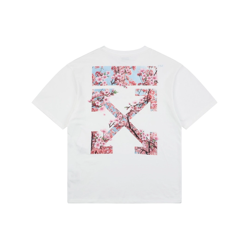 OFF-WHITE Cherry Blossom Arrow Print T-Shirt Back view
