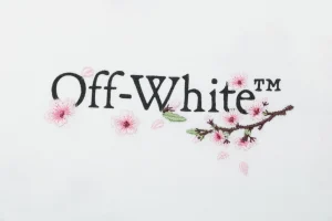 OFF-WHITE Cherry Blossom Arrow Print T-Shirt Front Brand