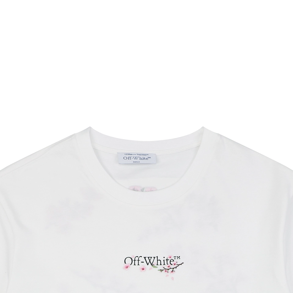 OFF-WHITE Cherry Blossom Arrow Print T-Shirt