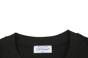 OFF-WHITE Portrait Overlay Arrow Graphic T-Shirt Collar