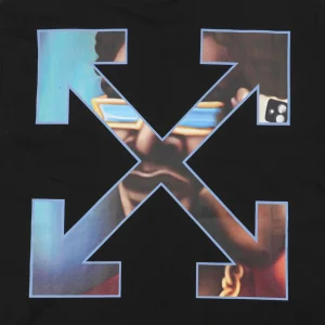 OFF-WHITE Portrait Overlay Arrow Graphic T-Shirt Back Print