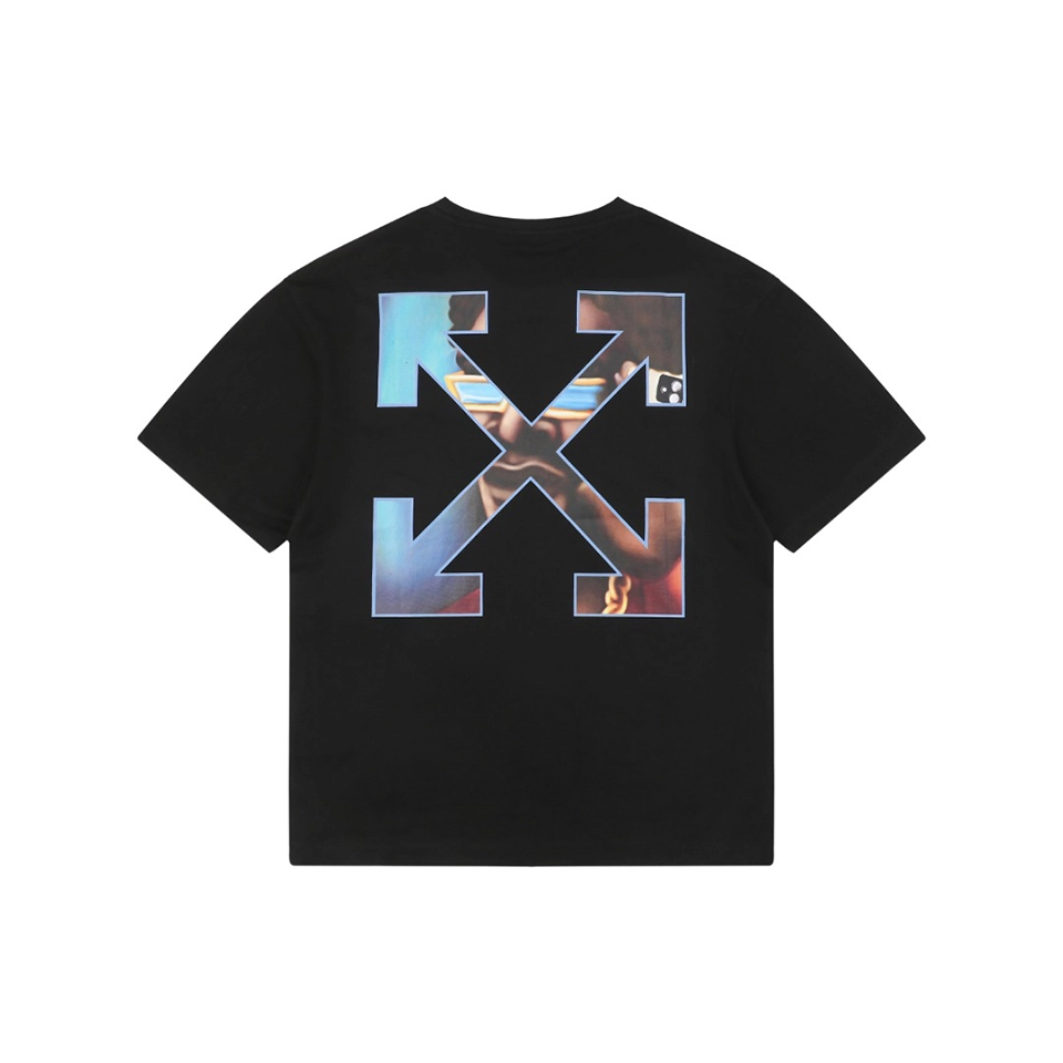 OFF-WHITE Portrait Overlay Arrow Graphic T-Shirt Back view
