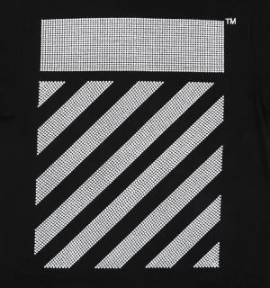 OFF-WHITE “Studded Stripe” Industrial Graphic T-Shirt Back Print