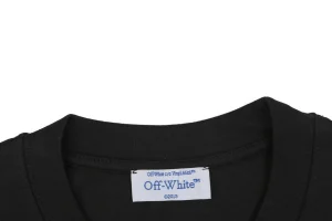 OFF-WHITE “Studded Stripe” Industrial Graphic T-Shirt Collar
