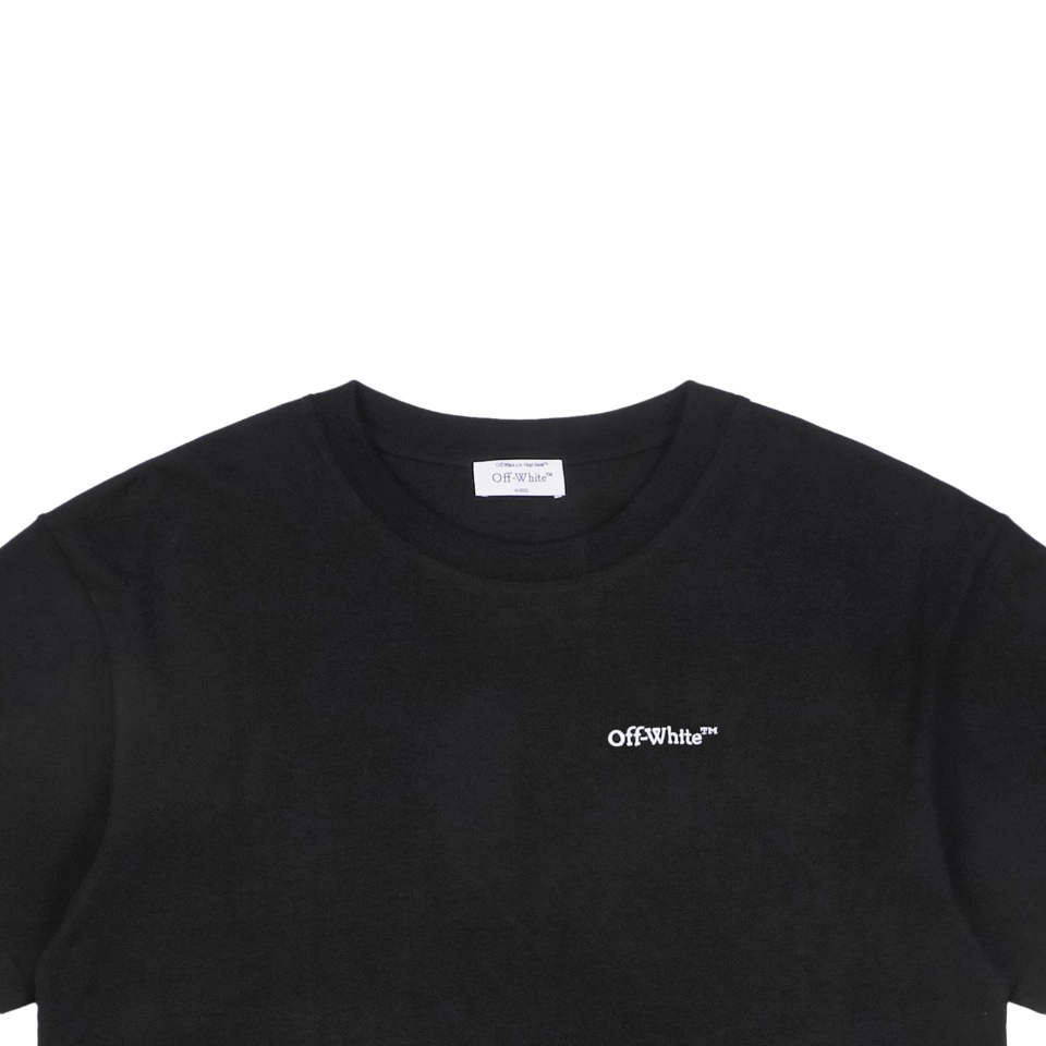 OFF-WHITE Wave Arrow Embroidered T-Shirt Black