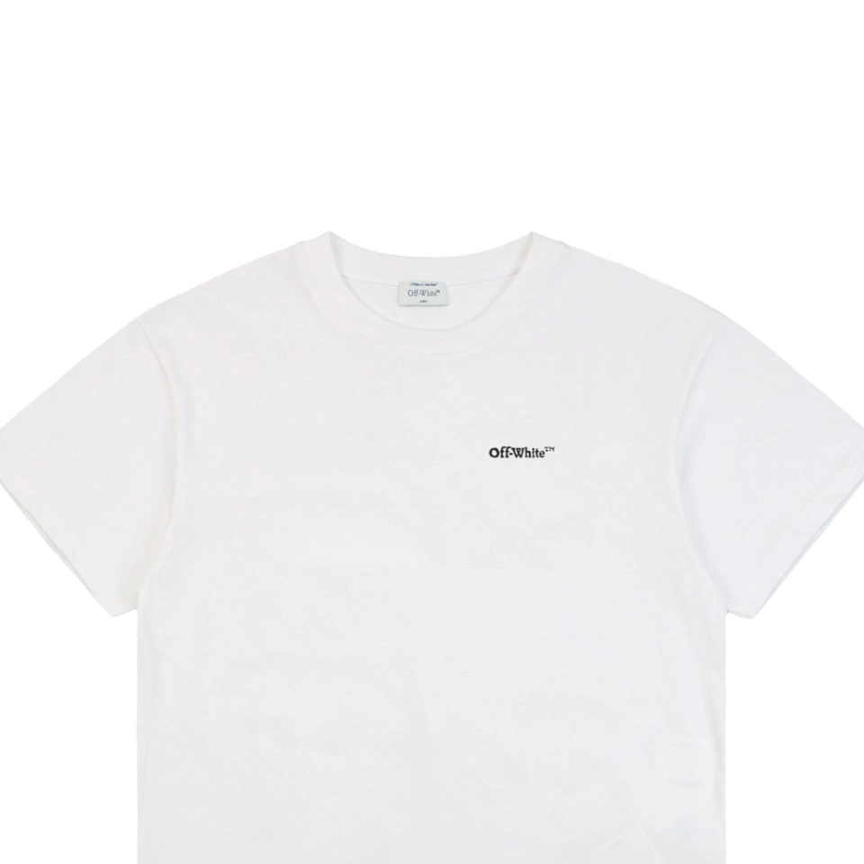 OFF-WHITE Wave Arrow Embroidered T-Shirt White