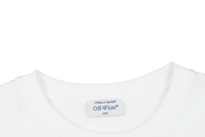 OFF-WHITE Wave Arrow Embroidered T-Shirt White Collar
