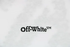 OFF-WHITE Wave Arrow Embroidered T-Shirt White Front Brand