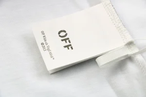 OFF-WHITE Wave Arrow Embroidered T-Shirt White Wash label