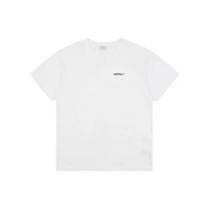 OFF-WHITE Wave Arrow Embroidered T-Shirt White Front view
