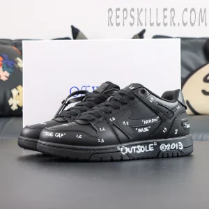 Off-White Out of Office Leather 'BLACK - WHITE'
