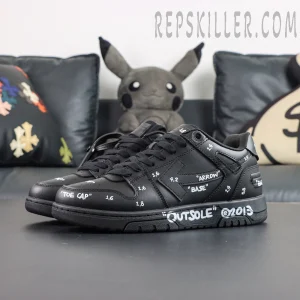 Off-White Out of Office Leather 'BLACK - WHITE'