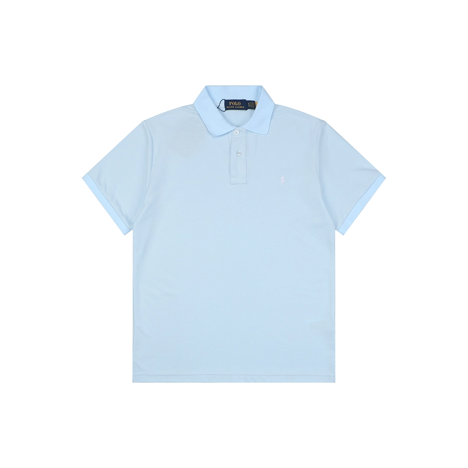 Ralph Lauren Classic Pony Piqué Polo T-Shirt Blue Front view