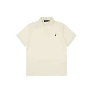 Ralph Lauren Classic Pony Piqué Polo T-Shirt Beige Front view