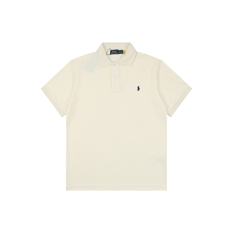 Ralph Lauren Classic Pony Piqué Polo T-Shirt Beige Front view