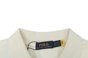 Ralph Lauren Classic Pony Piqué Polo T-Shirt Beige Collar