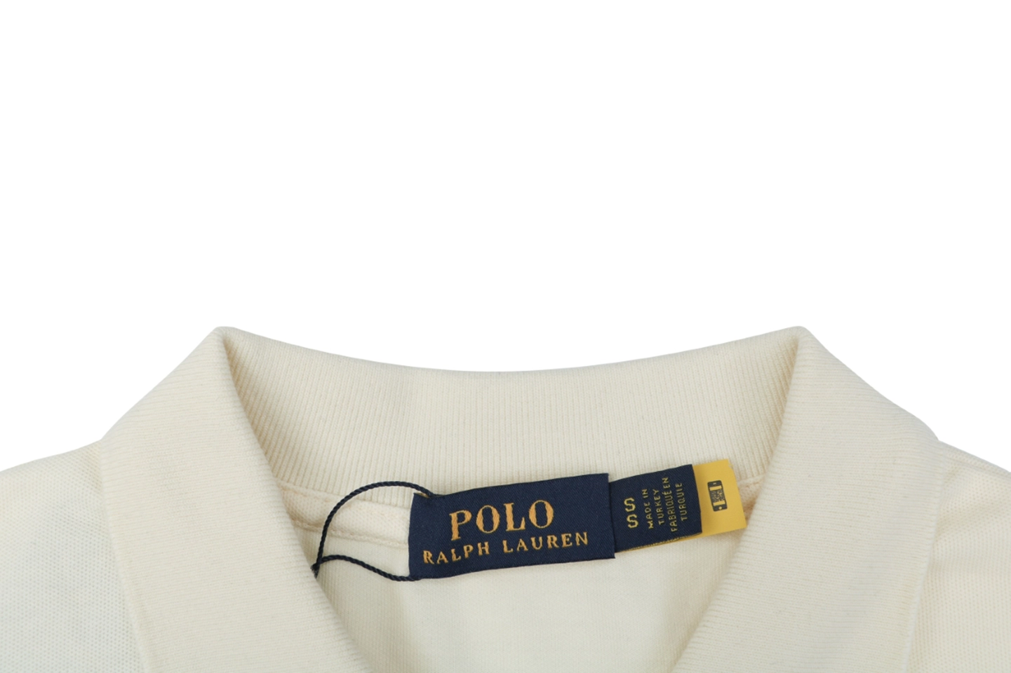 Ralph Lauren Classic Pony Piqué Polo T-Shirt Beige Collar