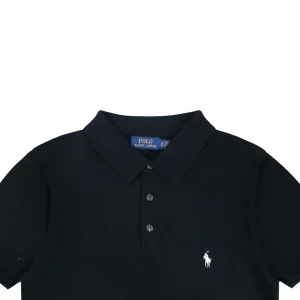 Ralph Lauren Long-Staple Cotton Knit Polo T-Shirt Navy