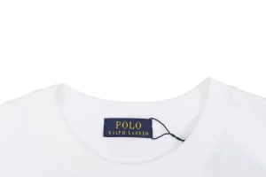 Ralph Lauren Pony Logo Embroidered T-Shirt White Collar