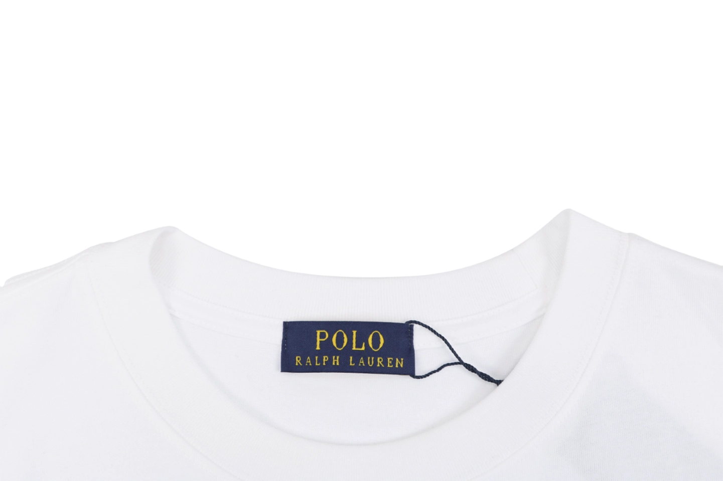 Ralph Lauren Pony Logo Embroidered T-Shirt White Collar